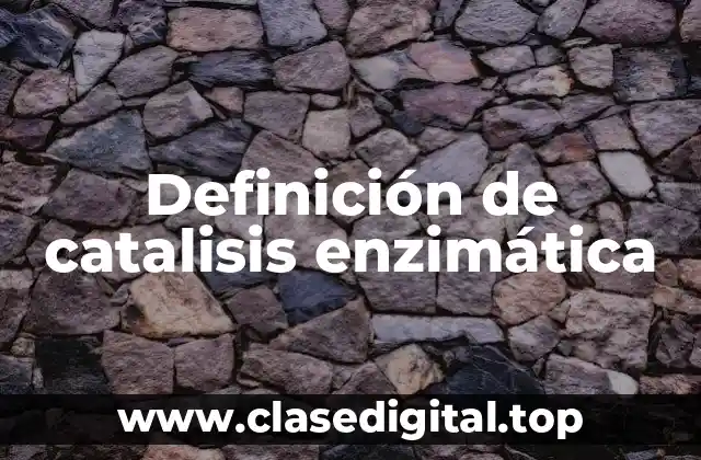 Definición de catalisis enzimática