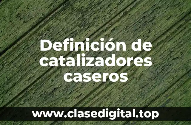 Definición de catalizadores caseros