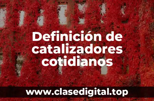 Definición de catalizadores cotidianos