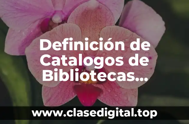 Definición de Catalogos de Bibliotecas Universitarias