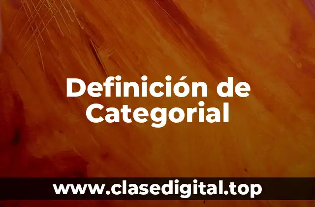 Definición de Categorial