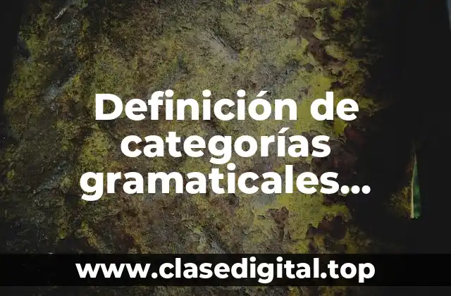Ejemplos de categorías gramaticales preposiciones