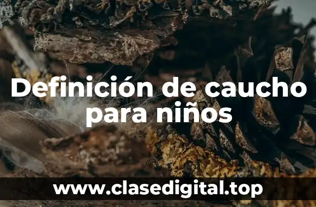 Definición de caucho para niños