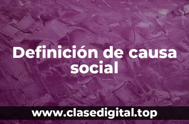 Definición de causa social