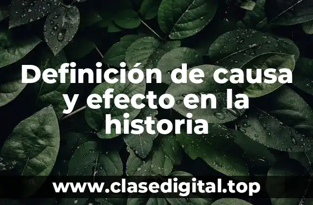 Definición de causa y efecto en la historia