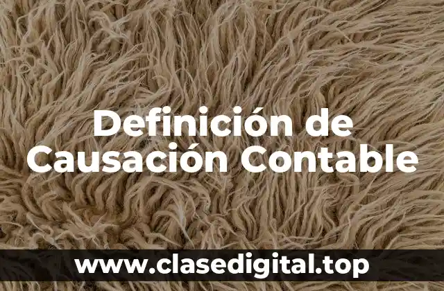 Definición de Causación Contable