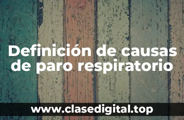 Definición de causas de paro respiratorio