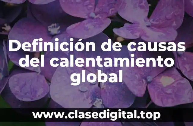 Definición de causas del calentamiento global