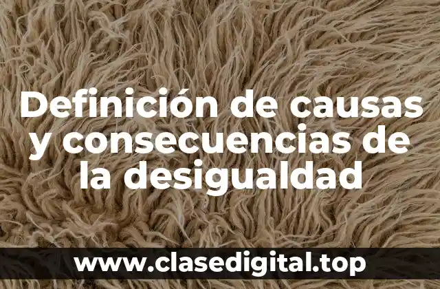 Definición de causas y consecuencias de la desigualdad
