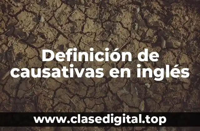 Definición de causativas en inglés