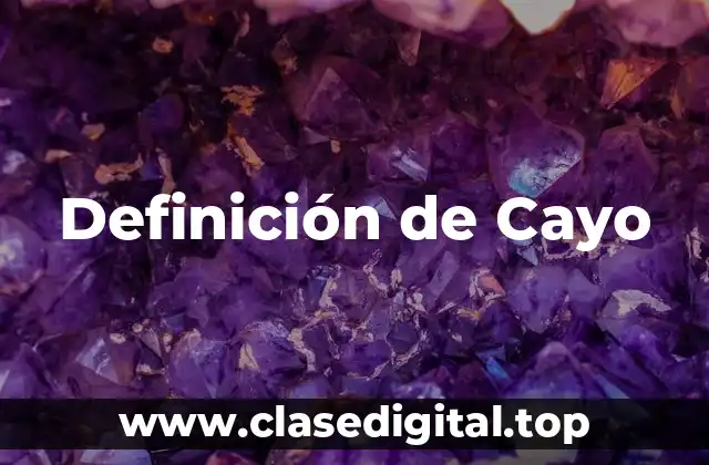 Definición de Cayo