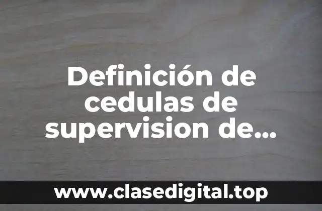 Definición de cedulas de supervision de clases medicas en competencias