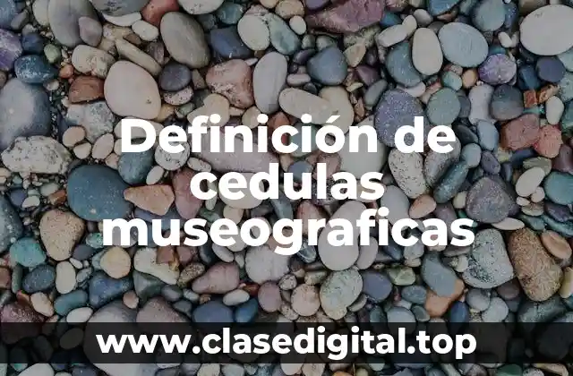 Definición de cedulas museograficas