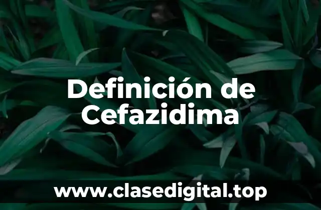 Definición de Cefazidima