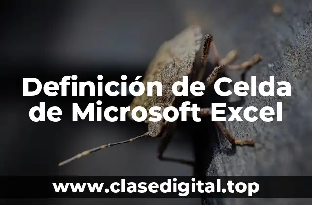 Definición de Celda de Microsoft Excel