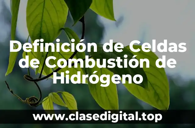 Definición de Celdas de Combustión de Hidrógeno