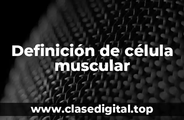 Definición de célula muscular