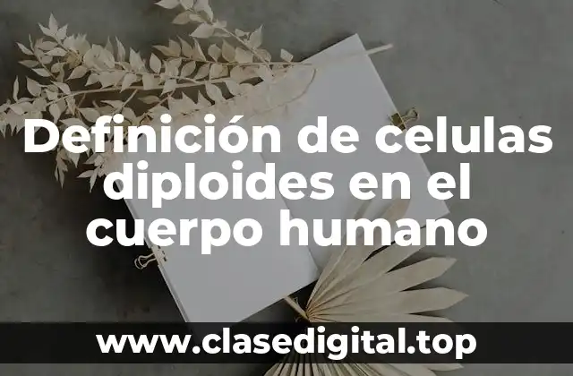 Definición de celulas diploides en el cuerpo humano