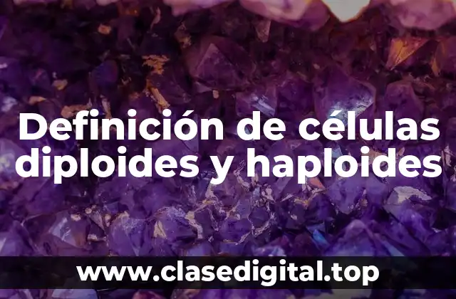 Definición de células diploides y haploides