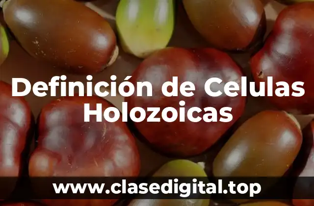 Definición de Celulas Holozoicas