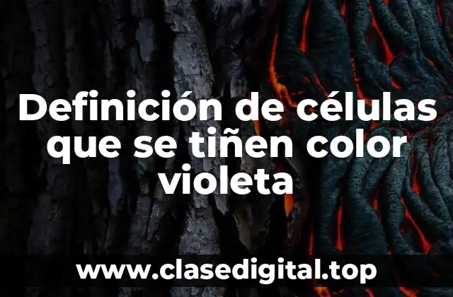 Definición de células que se tiñen color violeta