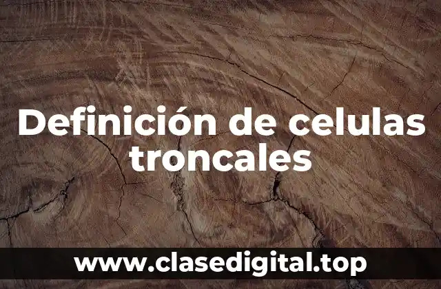 Definición técnica de célula troncal