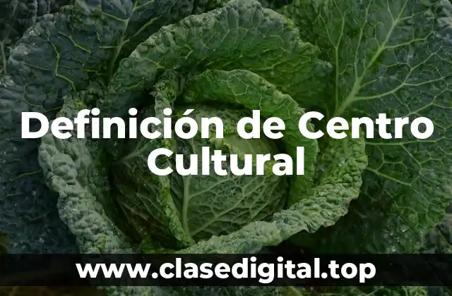 Definición de Centro Cultural