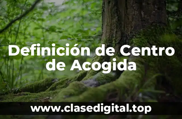 Definición de Centro de Acogida