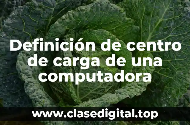 Definición de centro de carga de una computadora