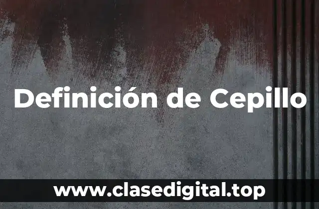 Definición de Cepillo