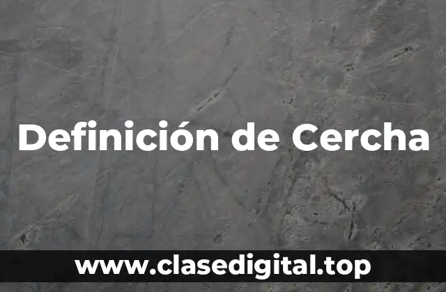 Definición de Cercha