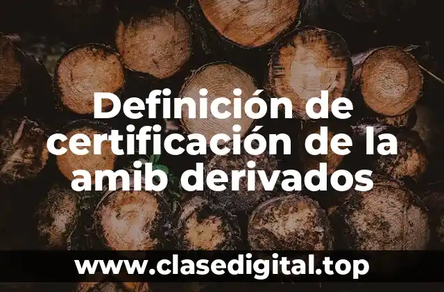 Ejemplos de certificación de la amib derivados