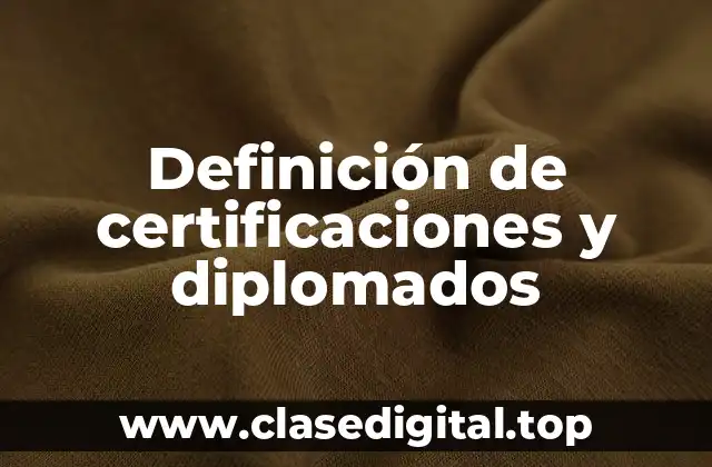 Ejemplos de certificaciones