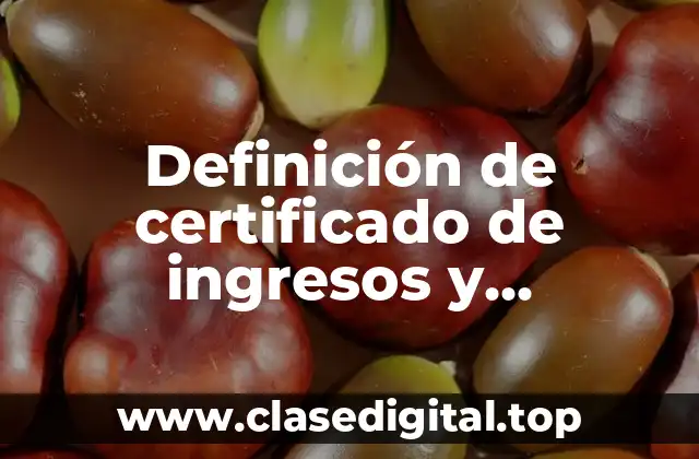 Definición de certificado de ingresos y retenciones para independientes
