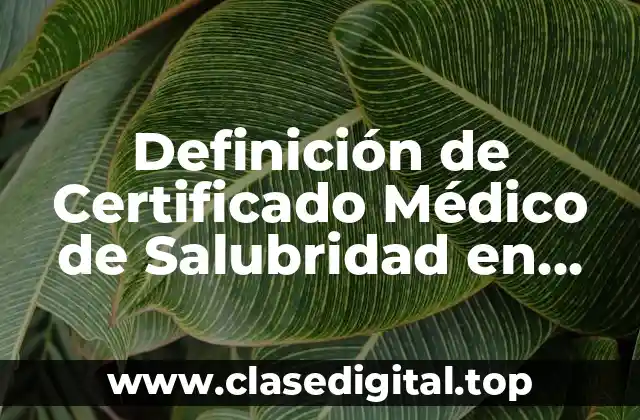 Ejemplos de Certificado Médico de Salubridad en Puebla