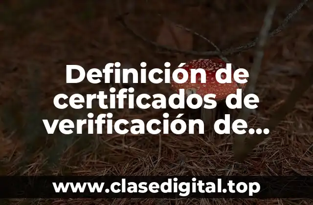 Definición de certificados de verificación de diseños para tubería