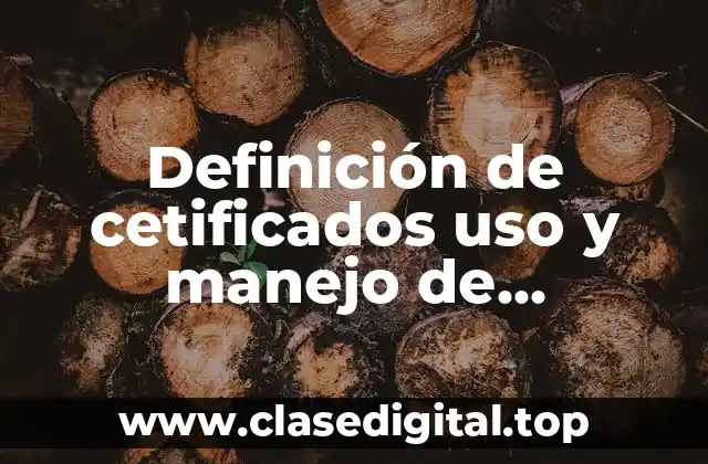 Definición de cetificados uso y manejo de extintores