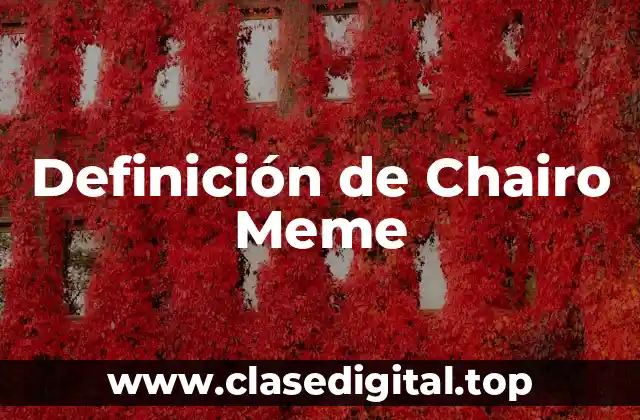 Definición de Chairo Meme