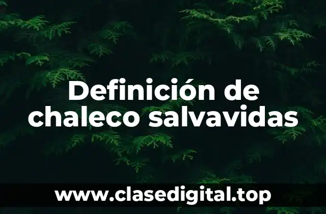 Definición de chaleco salvavidas