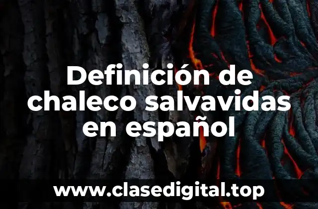 Definición de chaleco salvavidas en español