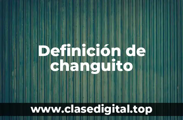 Definición de changuito