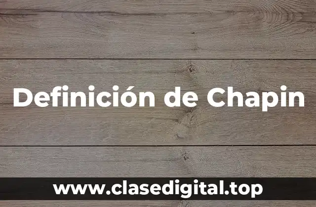 Definición de Chapin