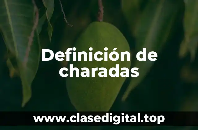 Definición de charadas