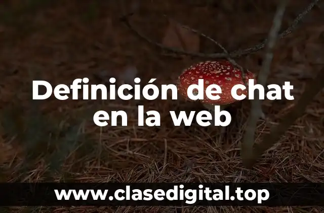 Definición de chat en la web