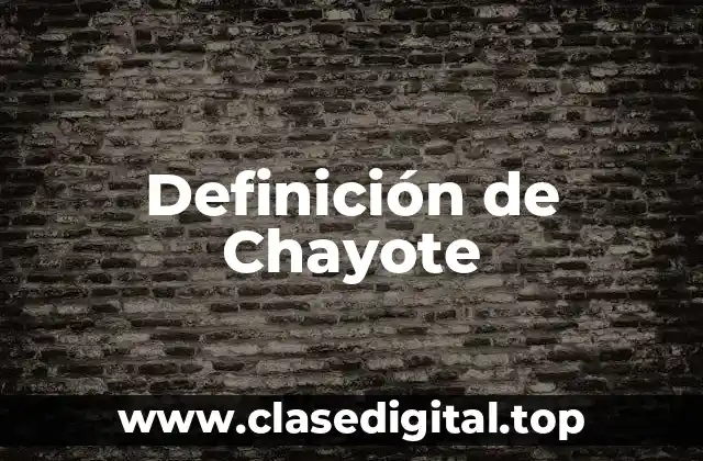 Definición de Chayote