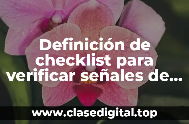 Ejemplos de checklist para verificar señales de emergencias