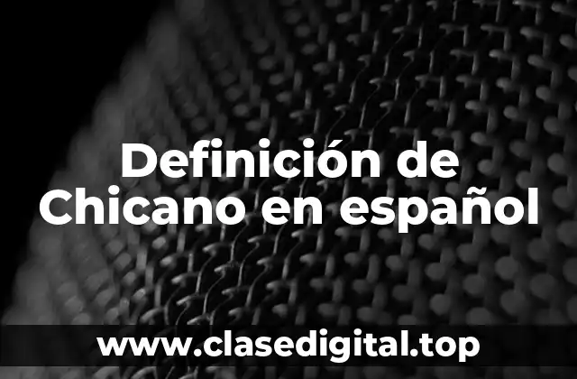 Definición de Chicano en español