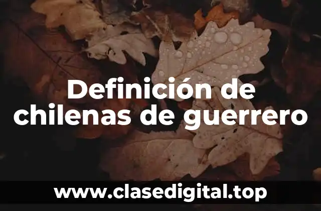 Ejemplos de chilenas de guerrero