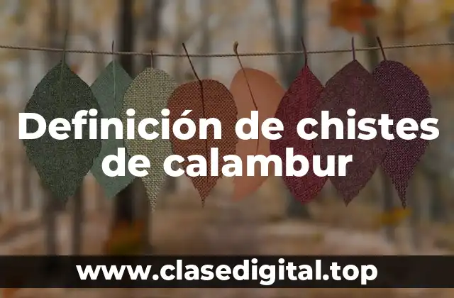 Definición de chistes de calambur