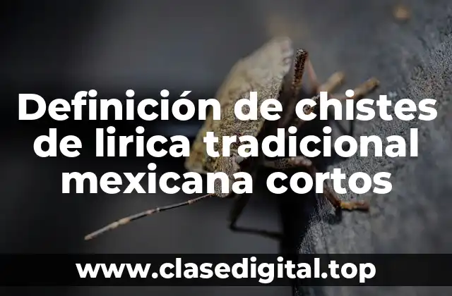 Definición de chistes de lirica tradicional mexicana cortos